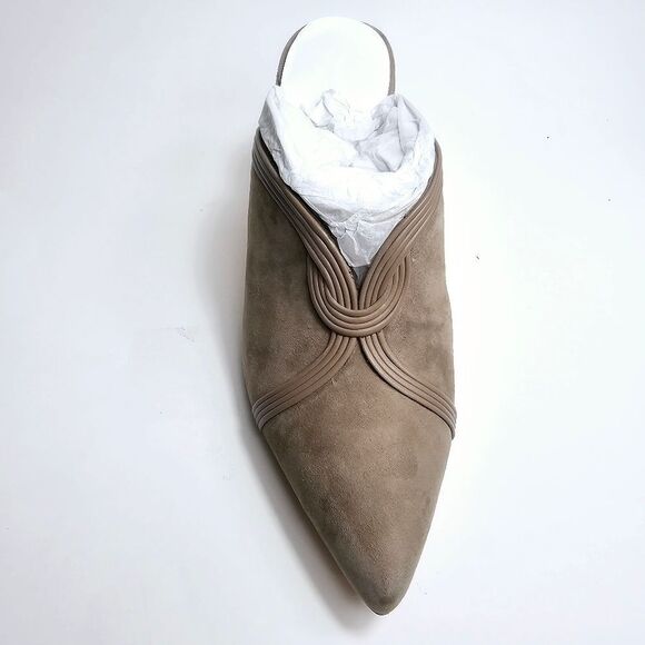 NEW Rachel Zoe Suede Lianne Taupe Mules Size 9 - Picture 6 of 8